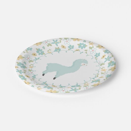 Blue Little Llama Paper Bord (Gekanteld)