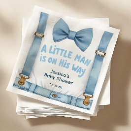 Blue Little Man Baby shower servetten