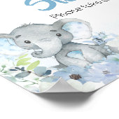 Blue Little Peanut Elephant Baby's zijn zoet Poster (Hoek)