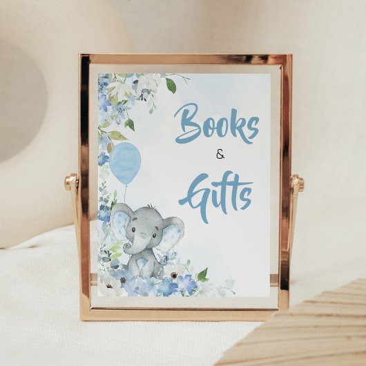Blue Little Peanut Elephant boeken en geschenken Poster