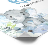 Blue Little Peanut Elephant Diaper Raffle Poster (Hoek)