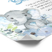 Blue Little Peanut Elephant Don't Say Baby Poster (Hoek)