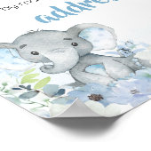 Blue Little Peanut Elephant Envelope Station Poster (Hoek)