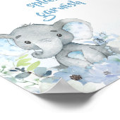 Blue Little Peanut Elephant Mom Osa Bar Poster (Hoek)