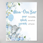 Blue Little Peanut Elephant Mom Osa Bar Poster (Voorkant)