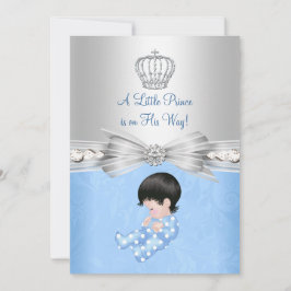 Blue Little Prince Baby shower Invitation Kaart