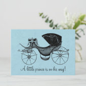 Blue Little Prince  Baby shower Kaart (Staand voorkant)