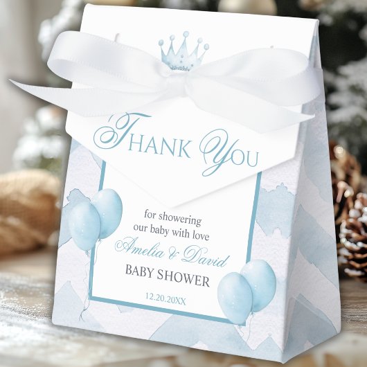 Blue Little Prince Thank You Moon Balloon Bedankdoosjes