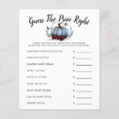 Blue Little Pumpkin-Baby shower raadt de prijs (Voorkant)