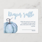 Blue Little Pumpkin Boy Baby shower Informatiekaartje (Voorkant)