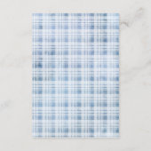 Blue Little Pumpkin Boy Baby shower Informatiekaartje (Achterkant)