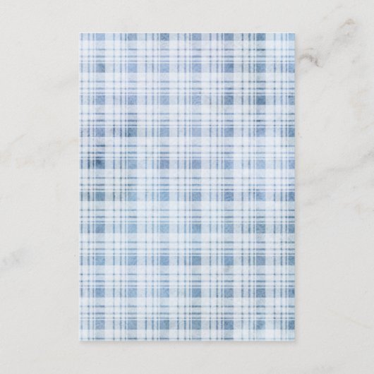 Blue Little Pumpkin Boy Baby shower Informatiekaartje (Achterkant)