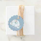 Blue Little Pumpkin Dank je Baby shower Favor Bedankjes Labels (In situ)