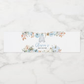 Blue Little Pumpkin Herfst Herfst Baby shower Waterfles Etiket (Enkel label)