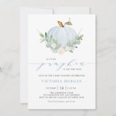 Blue Little Pumpkin Het is een Baby shower uit de Kaart (Voorkant)
