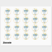 Blue Little Pumpkin Truck Baby shower Sticker (Vel)