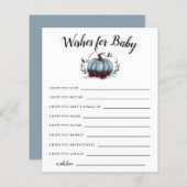 Blue Little Pumpkin wenst Baby Kaart (Voorkant / Achterkant)