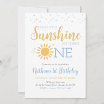 Blue Little Sunshine Verjaardag