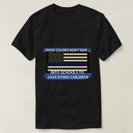 Blue Lives Scatter's Defund Uvalde Police T-shirt  (Design voorkant)