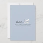 Blue Llama-Baby shower Kaart (Achterkant)