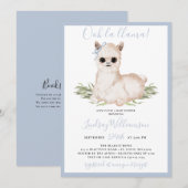 Blue Llama-Baby shower Kaart (Voorkant / Achterkant)