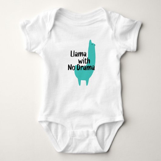 Blue Llama Babysuit Romper (Voorkant)