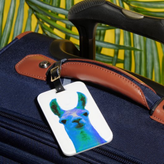 Blue Llama Graphic Bagagelabel (Voorkant Insitu 1)