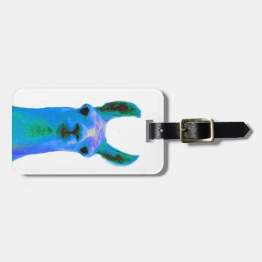 Blue Llama Graphic Bagagelabel (Voorkant horizontaal)