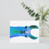 Blue Llama Graphic Briefkaart (Staand voorkant)