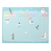 Blue Llama Llamacorn Weekly Planner Notitieblok (Voorkant)