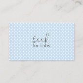 Blue Llama Polka Dot Book Request Baby shower Informatiekaartje (Achterkant)