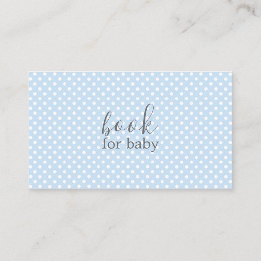 Blue Llama Polka Dot Book Request Baby shower Informatiekaartje (Achterkant)