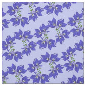 Blue Lobelia Flower Fabric Stof (Swatch)
