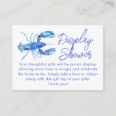 Blue Lobster Beach Display Vrijgezellenfeest met d Informatiekaartje (Voorkant)