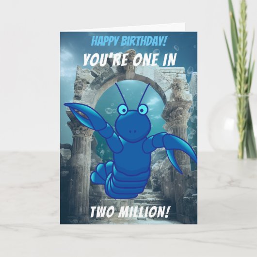 Blue Lobster Birthday Kaart (Voorkant)