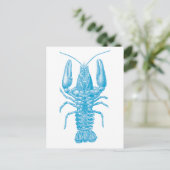 Blue Lobster Briefkaart (Staand voorkant)