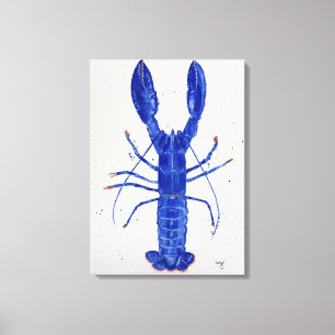 Blue Lobster Canvas Afdruk