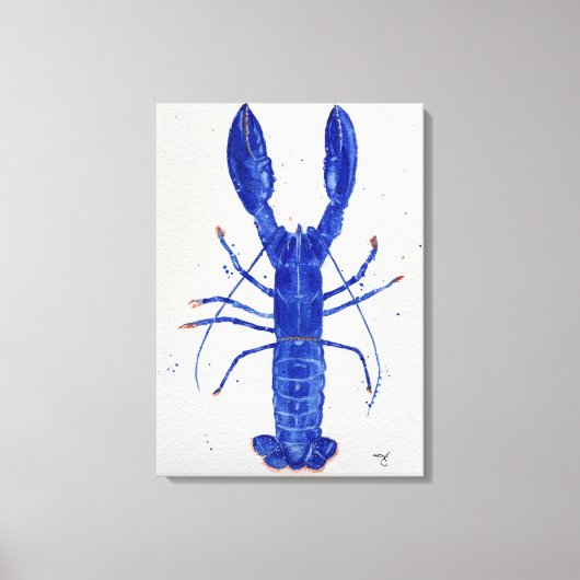 Blue Lobster Canvas Afdruk (Voorkant)