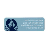 Blue Lobster Colonial Blue Return Address Labels (Voorkant)