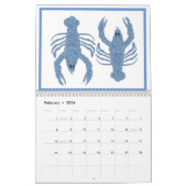 Blue Lobster French Red Calendar Kalender (Feb 2026)