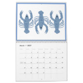 Blue Lobster French Red Calendar Kalender (Mar 2027)