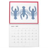 Blue Lobster French Red Calendar Kalender (Mar 2027)