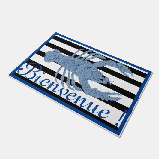 Blue Lobster Ginger Jars Jar French Flag Doormat Deurmat (Schuin)