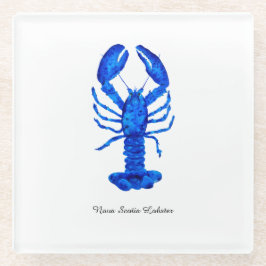 Blue Lobster Glazen Onderzetter