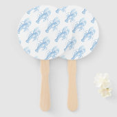 Blue Lobster Handwaaier (Voorkant en achterkant)
