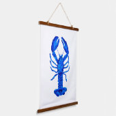 Blue Lobster Hangend Wandkleed (Gebogen)