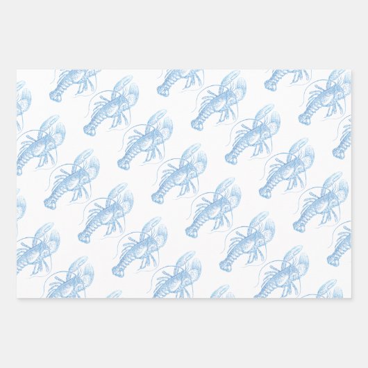 Blue Lobster Inpakpapier Vel (Voorkant)