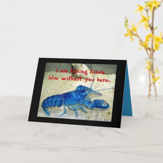 Blue Lobster Kaart (Gele Bloem)