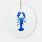 Blue Lobster Keramisch Ornament (Links)