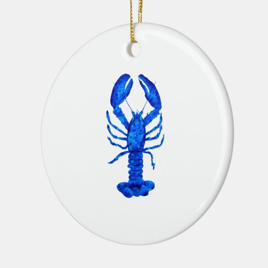 Blue Lobster Keramisch Ornament (Links)